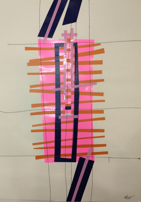 Laguna rosada |Collage de Fabiana Zapata | Compra arte en Flecha.es