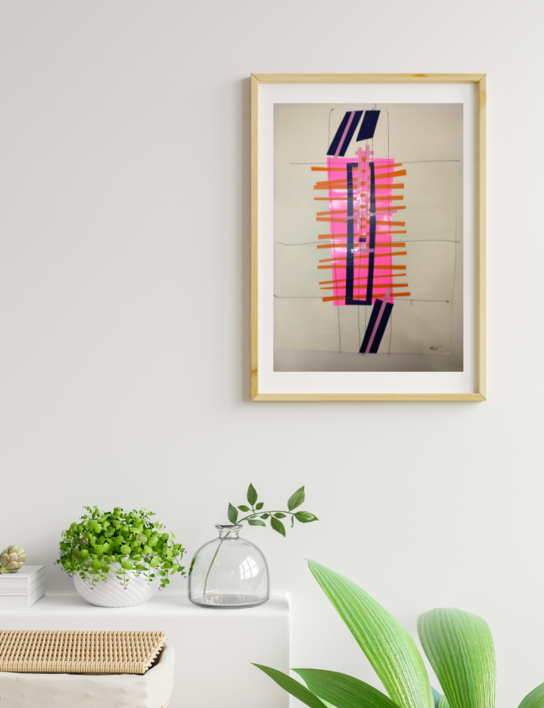 Laguna rosada | Collage de Fabiana Zapata | Compra arte en Flecha.es