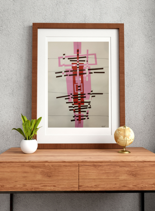 Totem rosado | Collage de Fabiana Zapata | Compra arte en Flecha.es
