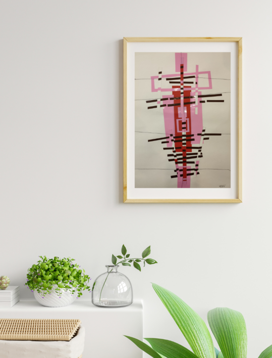 Totem rosado | Collage de Fabiana Zapata | Compra arte en Flecha.es