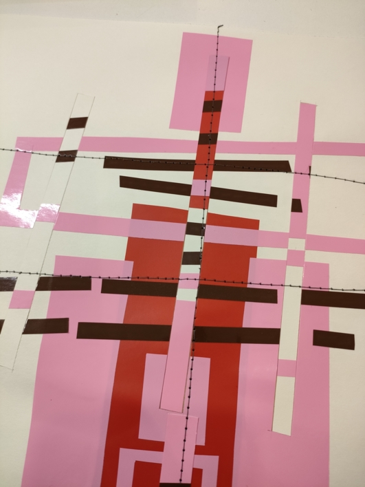 Totem rosado | Collage de Fabiana Zapata | Compra arte en Flecha.es