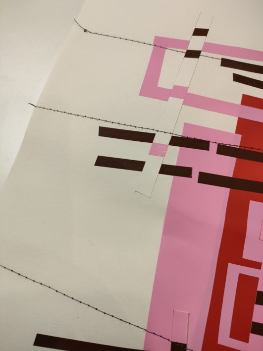 Totem rosado | Collage de Fabiana Zapata | Compra arte en Flecha.es