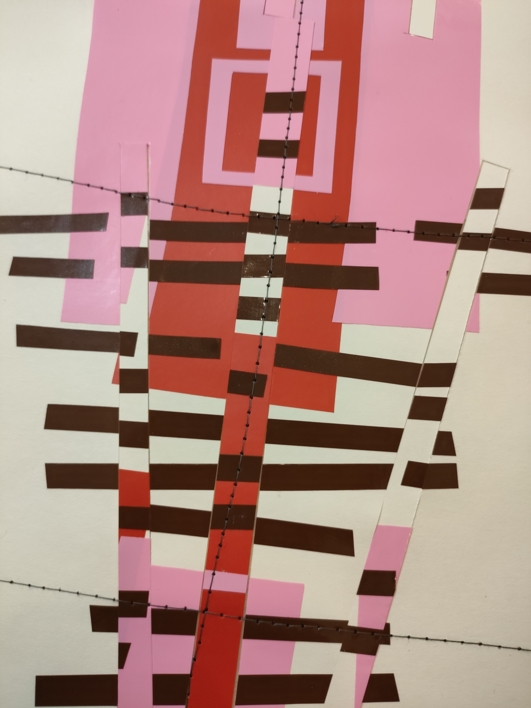 Totem rosado | Collage de Fabiana Zapata | Compra arte en Flecha.es