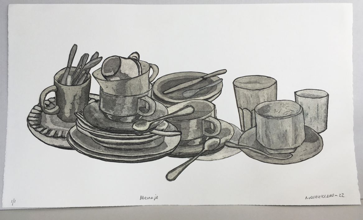 Menaje |Obra gráfica de Ana Valenciano | Compra arte en Flecha.es
