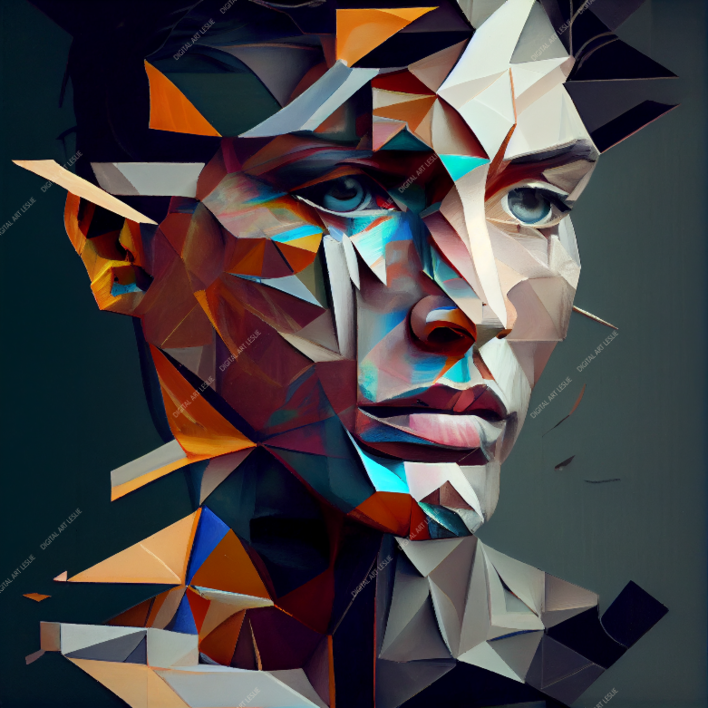 Arte Geometrico, Man |Digital de Leslie Alvarez | Compra arte en Flecha.es