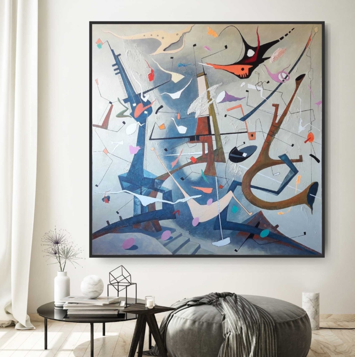 WALTZ No 2 - Shostakovich | Pintura de Valeriano Cortázar | Compra arte en Flecha.es