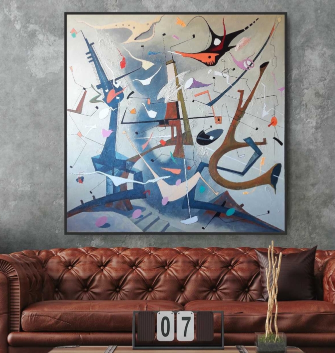 WALTZ No 2 - Shostakovich | Pintura de Valeriano Cortázar | Compra arte en Flecha.es