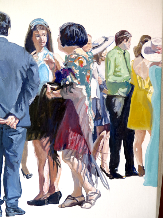 En la puerta de la iglesia | Pintura de JESÚS MANUEL MORENO | Compra arte en Flecha.es