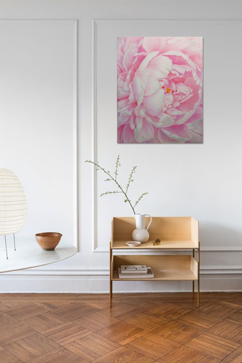 FLORES. LA TIERNA PEONIA. | Pintura de Anastasia Woron | Compra arte en Flecha.es