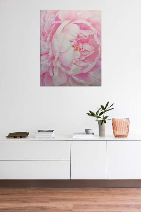 FLORES. LA TIERNA PEONIA. | Pintura de Anastasia Woron | Compra arte en Flecha.es