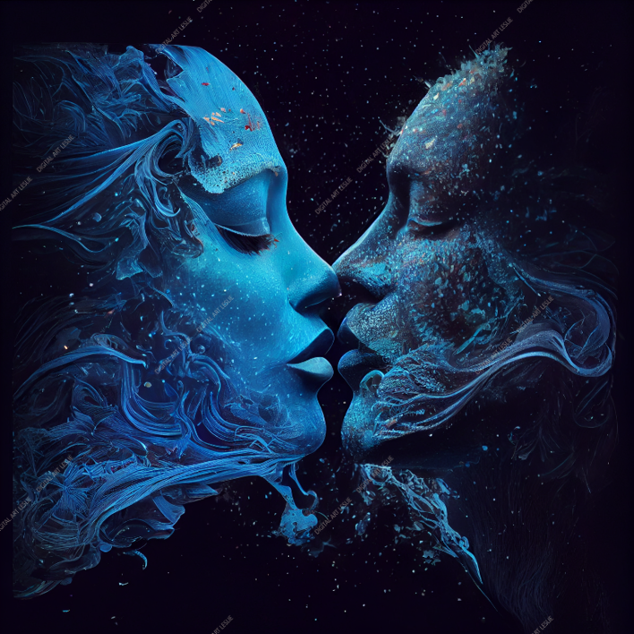 Aqua Love | Digital de Leslie Alvarez | Compra arte en Flecha.es