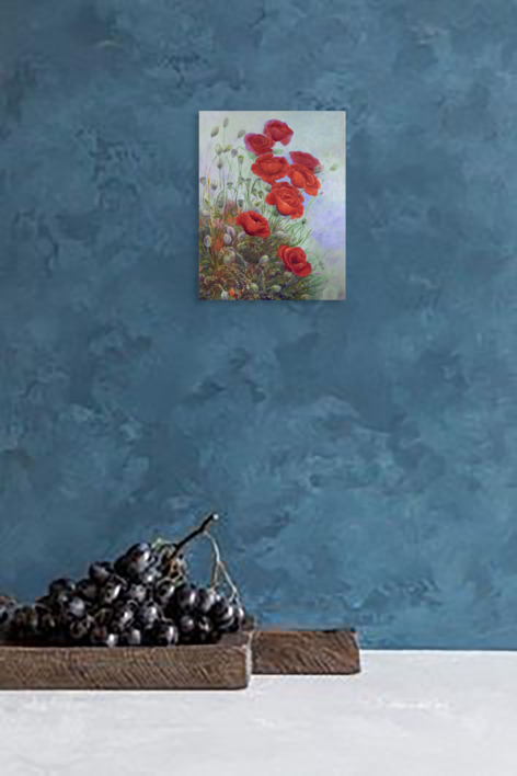 "Amapolas en el Aire" | Pintura de Anastasia Woron | Compra arte en Flecha.es