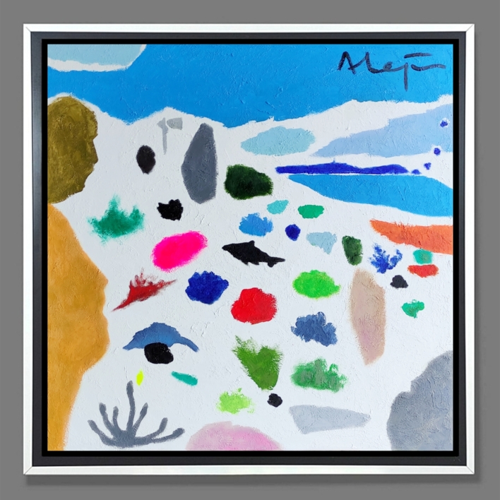 Desdeunas (pop comunicación media información playa) | Pintura de ALEJOS | Compra arte en Flecha.es