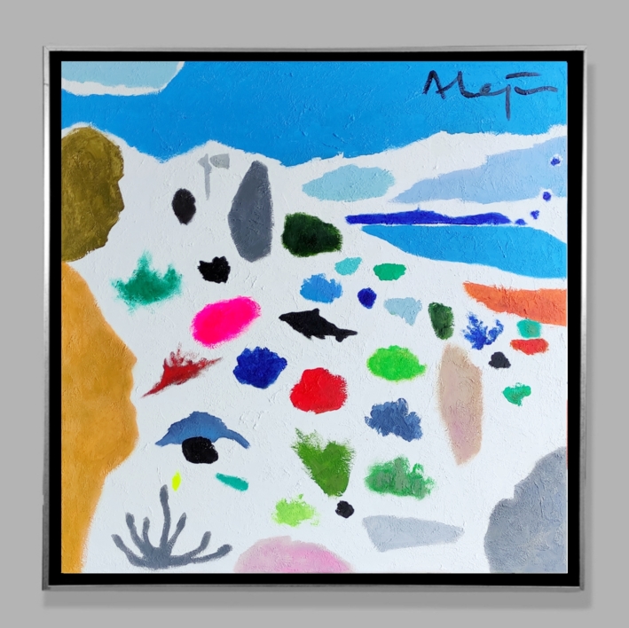 Desdeunas (pop comunicación media información playa) | Pintura de ALEJOS | Compra arte en Flecha.es