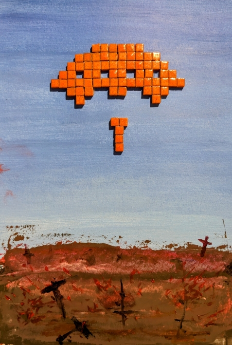 Gaza' Invaders |Collage de Ezequiel Martinez Llaser | Compra arte en Flecha.es