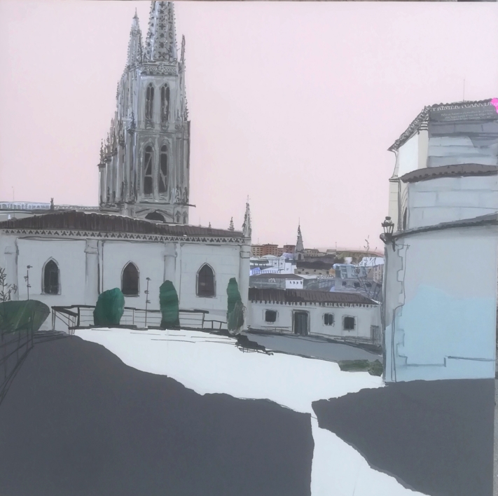Catedral de Burgos |Collage de Eduardo Query | Compra arte en Flecha.es