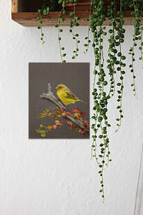El Canario Amarillo. | Pintura de Anastasia Woron | Compra arte en Flecha.es