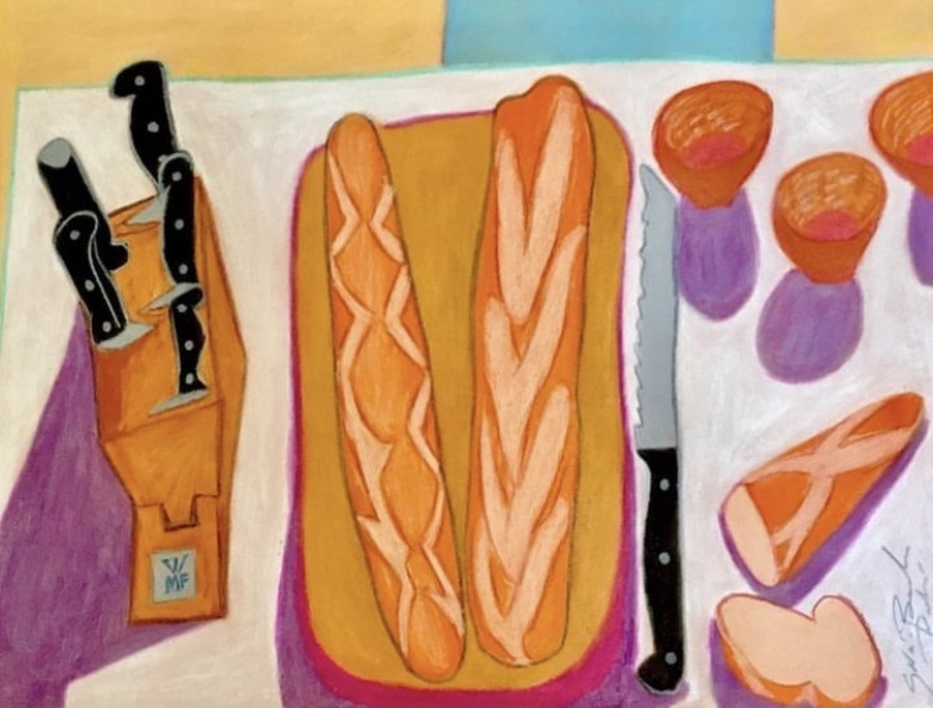 Pan y Cuchillos |Dibujo de Cuca García-Bernardo | Compra arte en Flecha.es