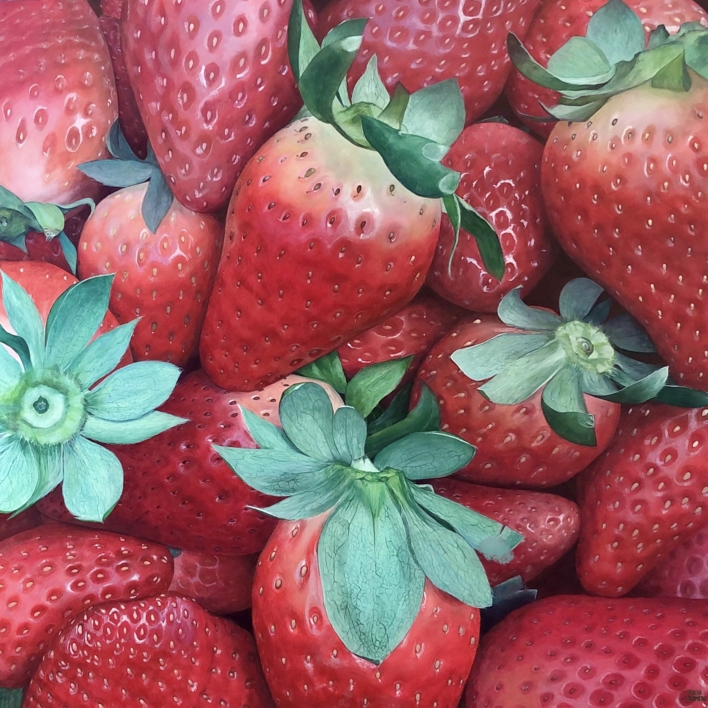 Fresas |Pintura de Rocío Romero | Compra arte en Flecha.es