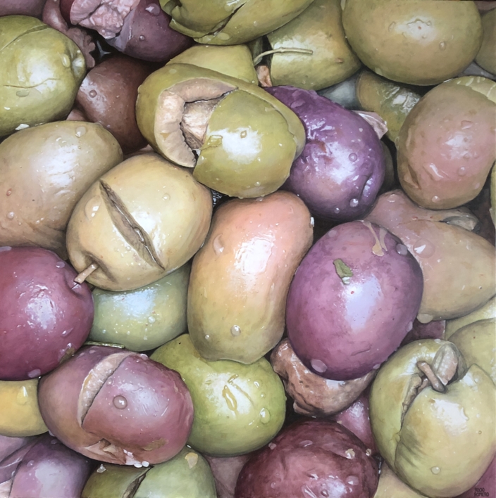 Aceitunas |Pintura de Rocío Romero | Compra arte en Flecha.es