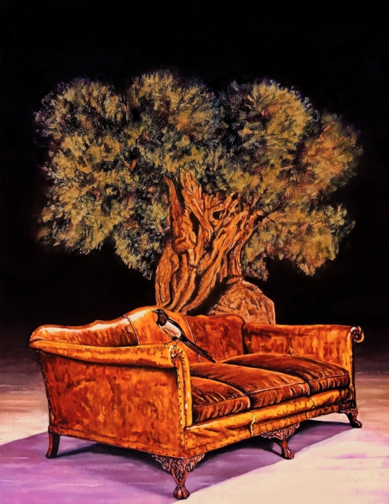"El olivo tras el asiento de la urraca" |Pintura de Fran Jiménez  (Âli Qasim) | Compra arte en Flecha.es