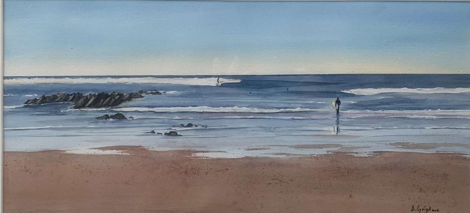 Surfeando |Pintura de Chela Grijelmo | Compra arte en Flecha.es