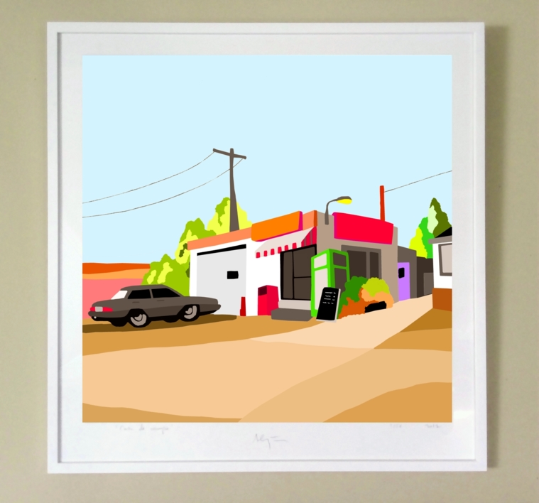 Restaurant (81x81cm) | Dibujo de ALEJOS | Compra arte en Flecha.es