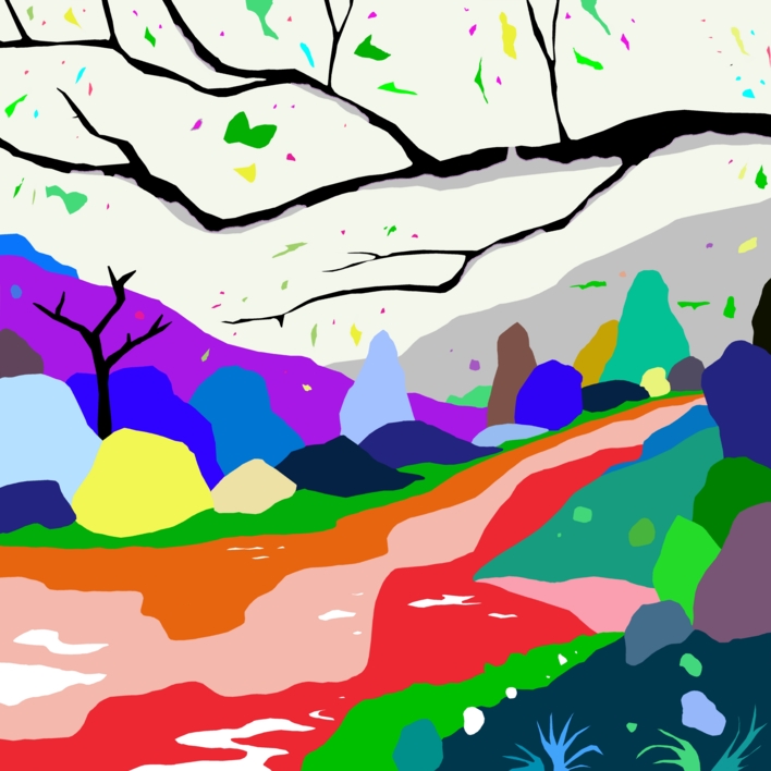 Remanso (81x81cm) |Dibujo de ALEJOS | Compra arte en Flecha.es