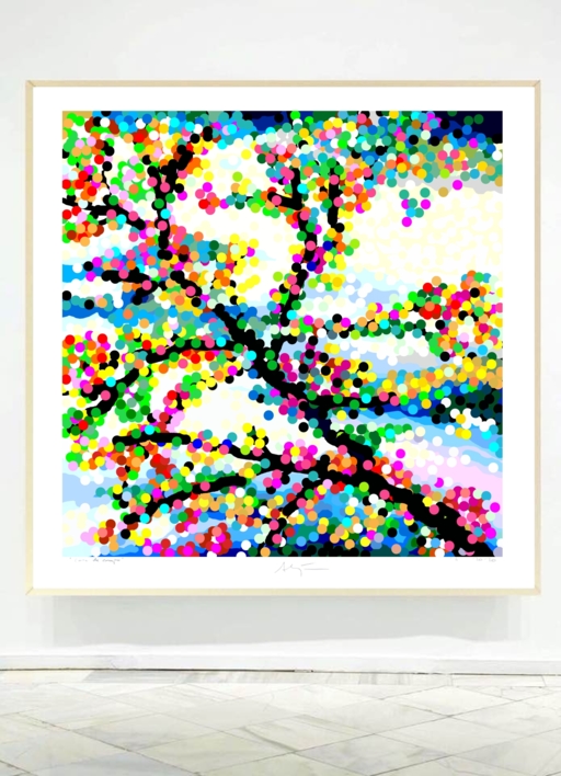 Paraíso DOT (81x81cm) | Dibujo de ALEJOS | Compra arte en Flecha.es