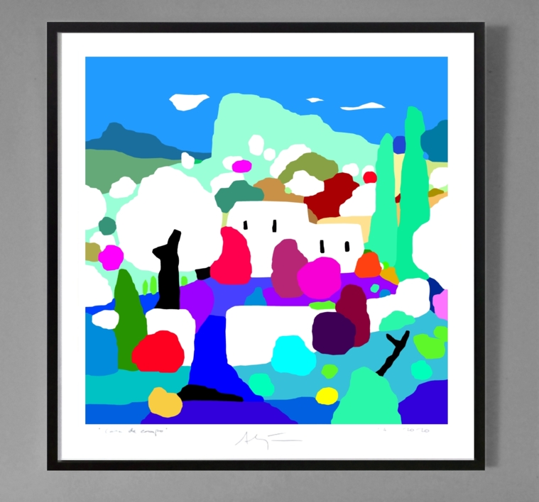 La casa del sol nacido (81x81cm) | Dibujo de ALEJOS | Compra arte en Flecha.es