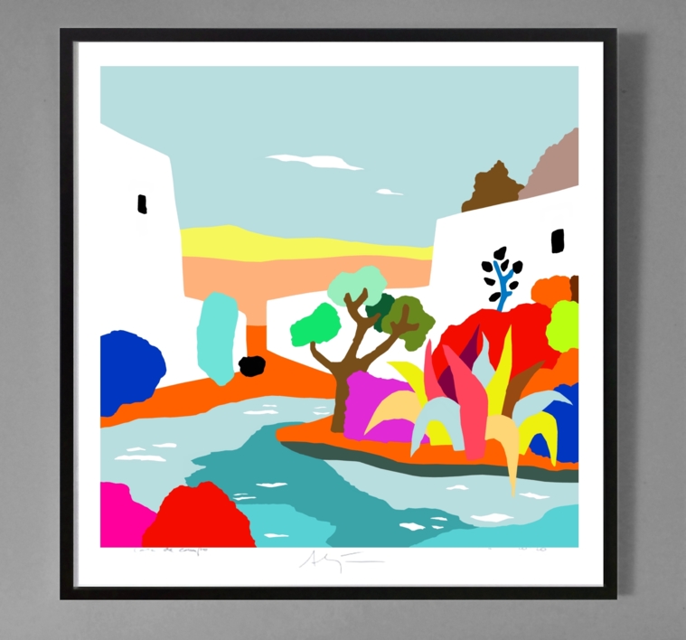 Mi nuevo hogar (81x81cm) | Dibujo de ALEJOS | Compra arte en Flecha.es