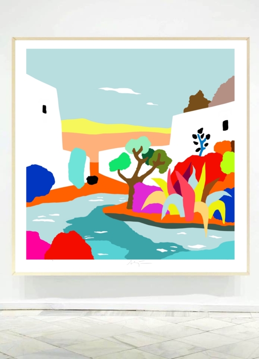 Mi nuevo hogar (81x81cm) | Dibujo de ALEJOS | Compra arte en Flecha.es