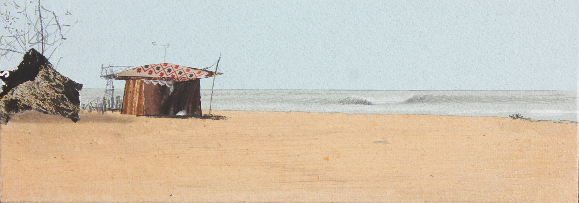Playita arenada |Collage de Eduardo Query | Compra arte en Flecha.es