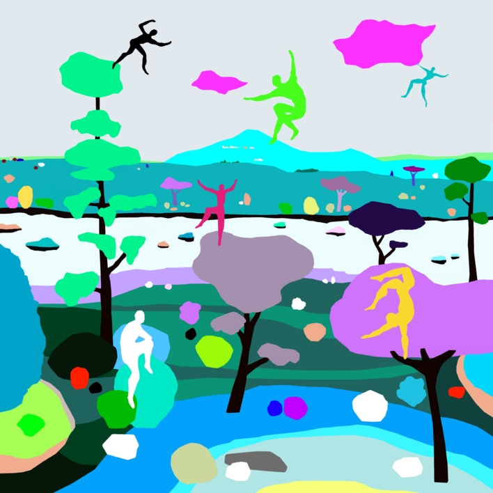 Wild parkour (43x43cm) |Dibujo de ALEJOS | Compra arte en Flecha.es