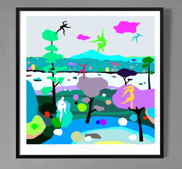 Wild parkour (43x43cm) | Dibujo de ALEJOS | Compra arte en Flecha.es