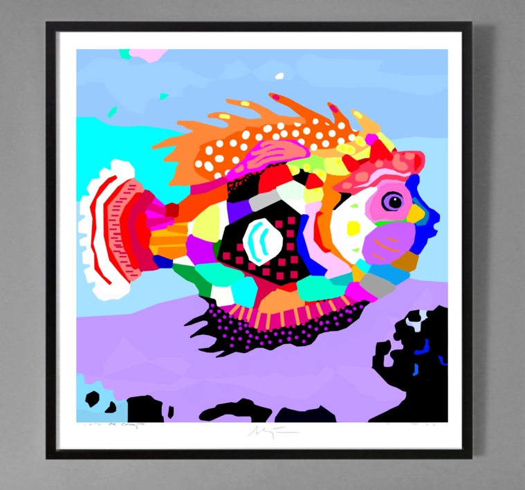 Pez 1 (43x43cm) | Dibujo de ALEJOS | Compra arte en Flecha.es