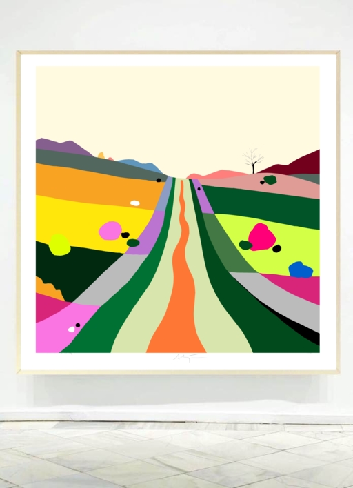 El sendero (100x100cm) | Dibujo de ALEJOS | Compra arte en Flecha.es