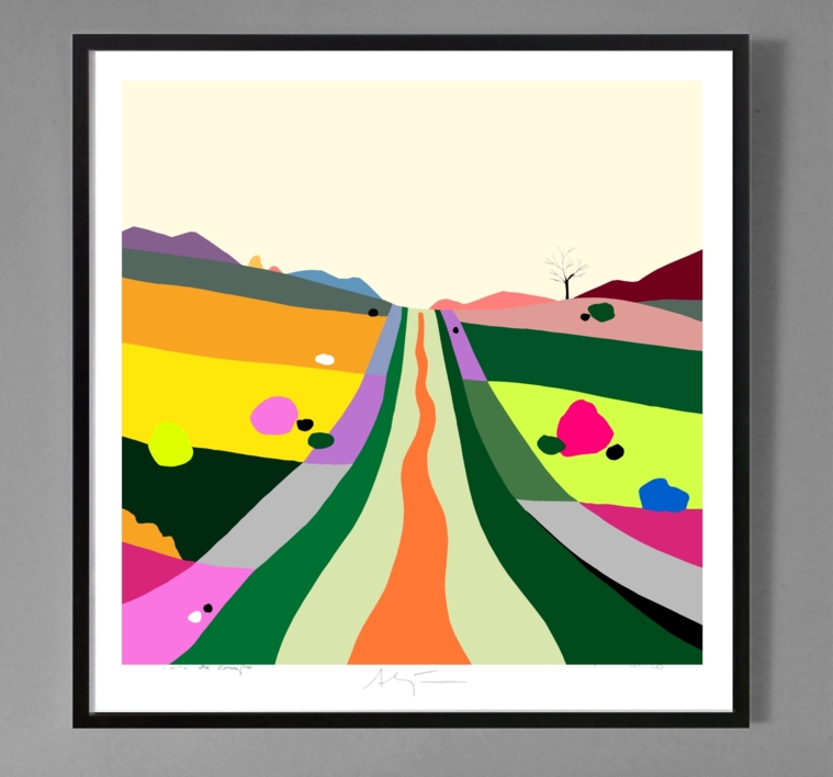 El sendero (100x100cm) | Dibujo de ALEJOS | Compra arte en Flecha.es