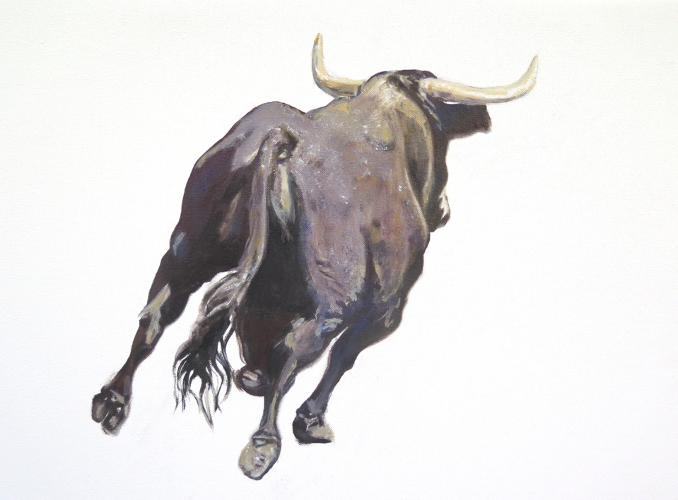 Bous al carrer (díptico) | Pintura de JESÚS MANUEL MORENO | Compra arte en Flecha.es