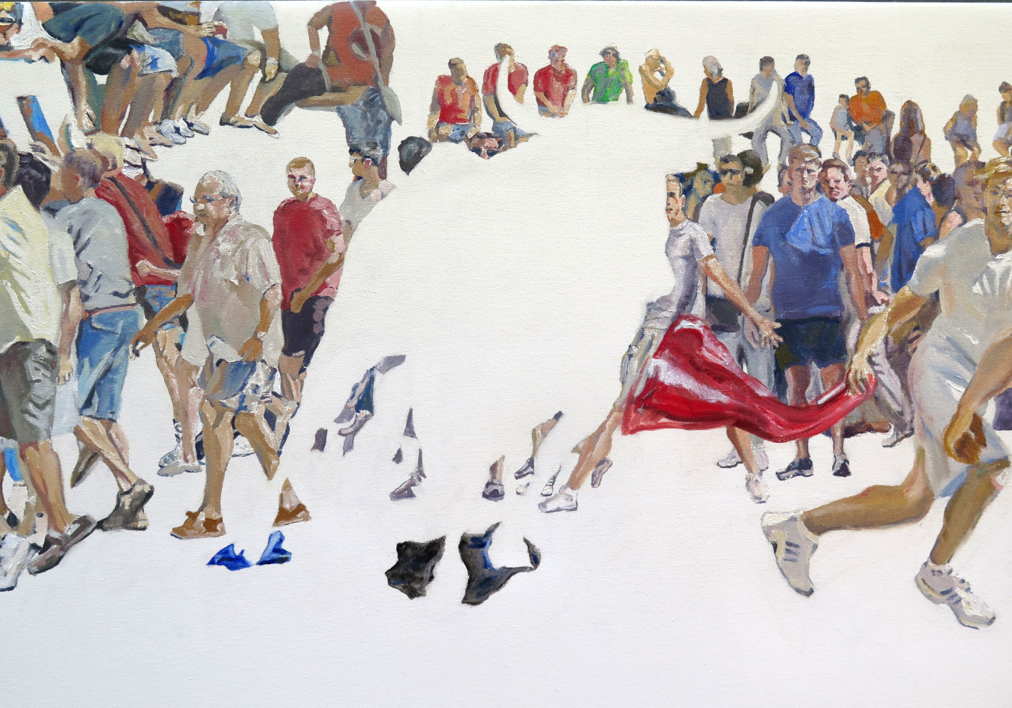 Bous al carrer (díptico) | Pintura de JESÚS MANUEL MORENO | Compra arte en Flecha.es