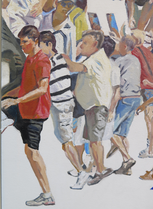 Bous al carrer (díptico) | Pintura de JESÚS MANUEL MORENO | Compra arte en Flecha.es