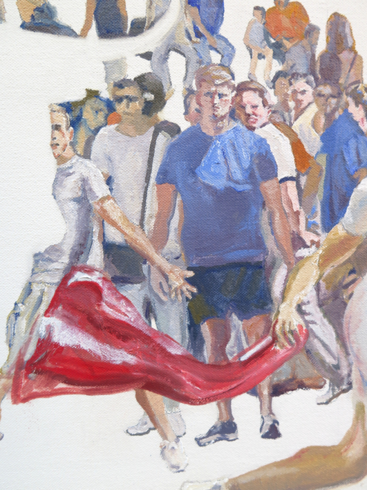 Bous al carrer (díptico) | Pintura de JESÚS MANUEL MORENO | Compra arte en Flecha.es