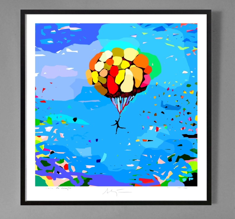 El Globo del Parque del Buen Retiro (43x43cm) | Dibujo de ALEJOS | Compra arte en Flecha.es