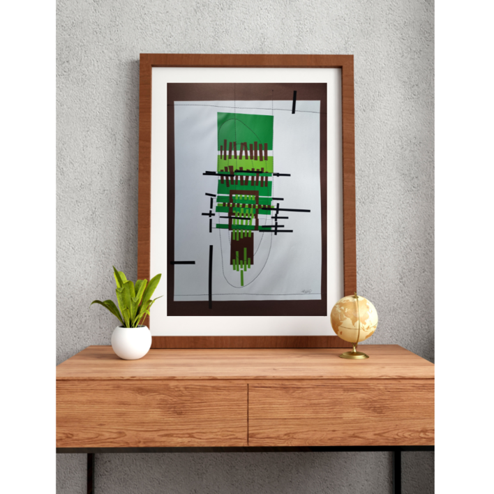 Verde y en botella |Collage de Fabiana Zapata | Compra arte en Flecha.es