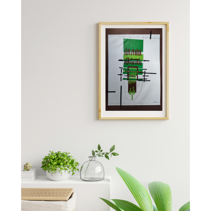 Verde y en botella | Collage de Fabiana Zapata | Compra arte en Flecha.es