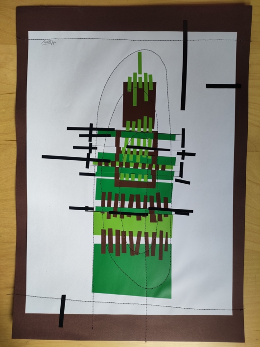 Verde y en botella | Collage de Fabiana Zapata | Compra arte en Flecha.es