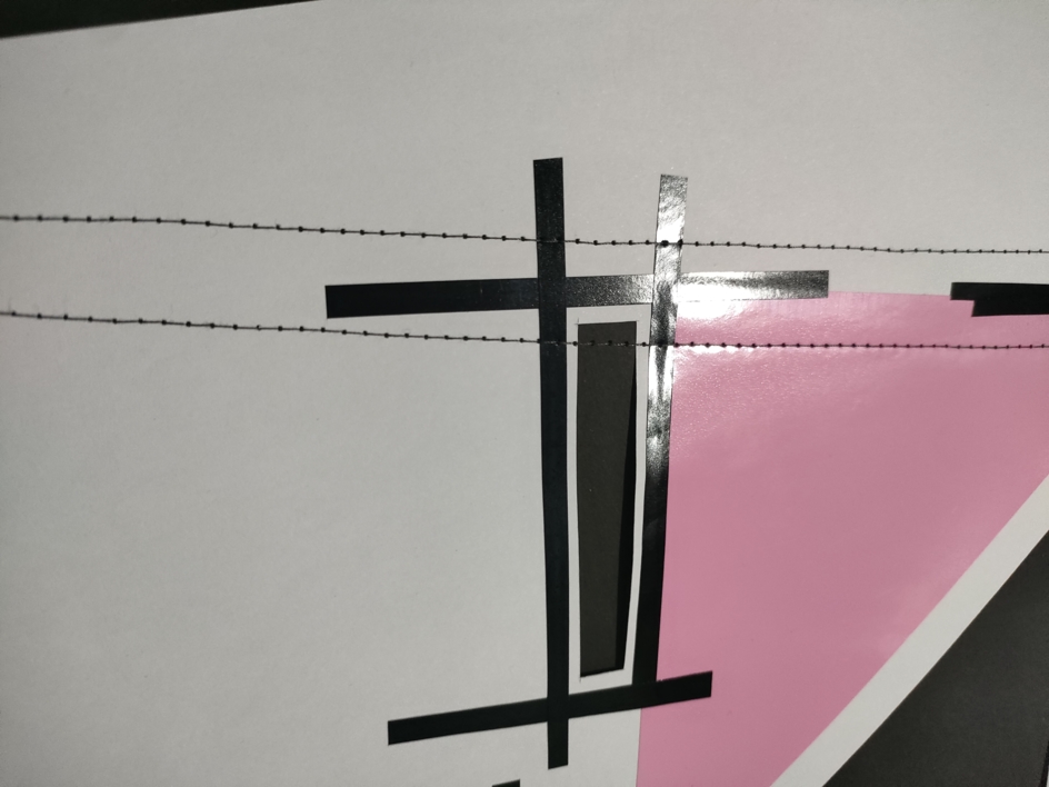 Rosa sobre negro | Collage de Fabiana Zapata | Compra arte en Flecha.es