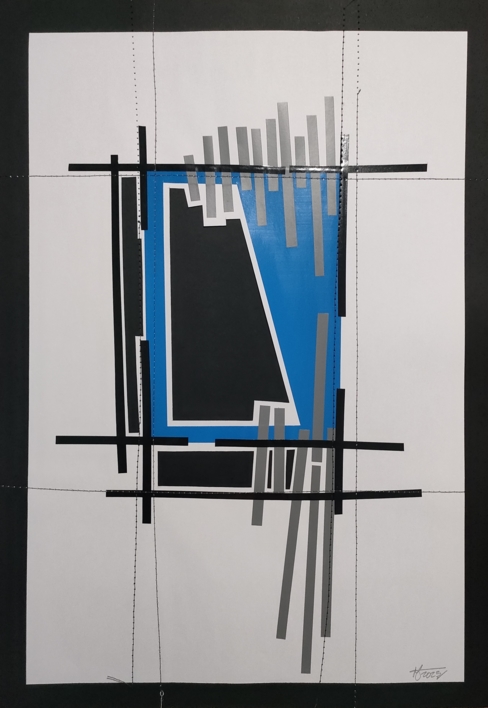 Azul 222 | Collage de Fabiana Zapata | Compra arte en Flecha.es