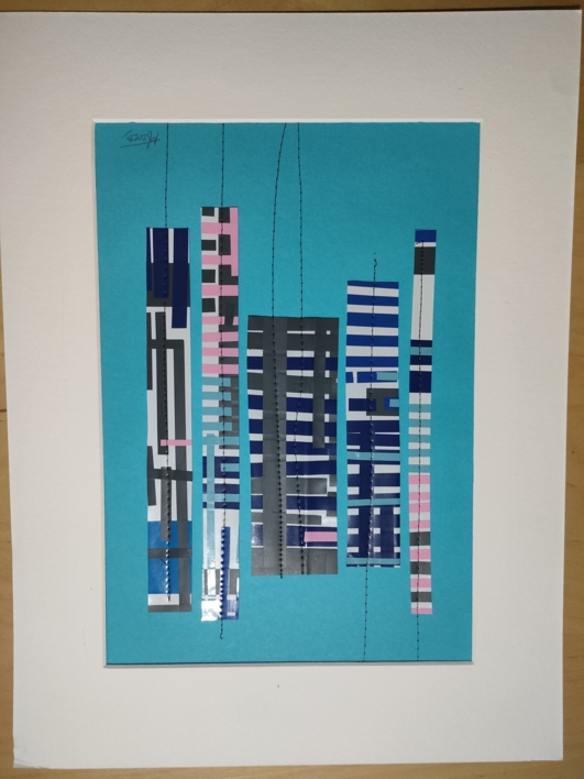 Azul cielo 222 | Collage de Fabiana Zapata | Compra arte en Flecha.es