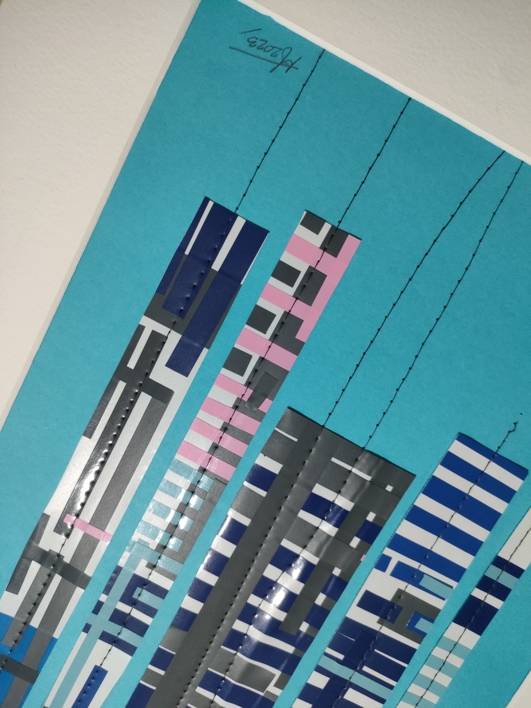 Azul cielo 222 | Collage de Fabiana Zapata | Compra arte en Flecha.es